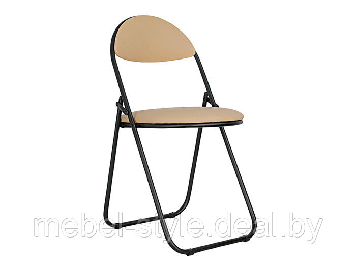 Складной стул ГОЛЬФ черный для посетителей и дома, (GOLF black кож/зам V) - фото 7 - id-p10846650