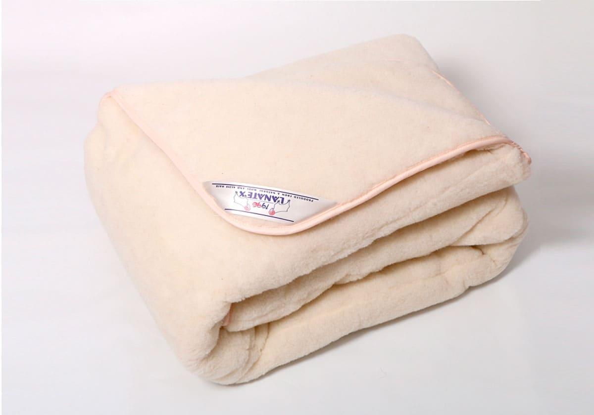 Одеяло (плед) из овечьей шерсти двустороннее 110 × 140