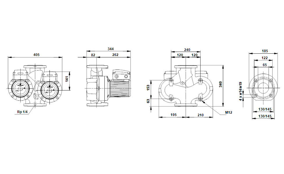 Циркуляционный насос Grundfos UPSD 65-60/2 F 1x230B - фото 3 - id-p69143652