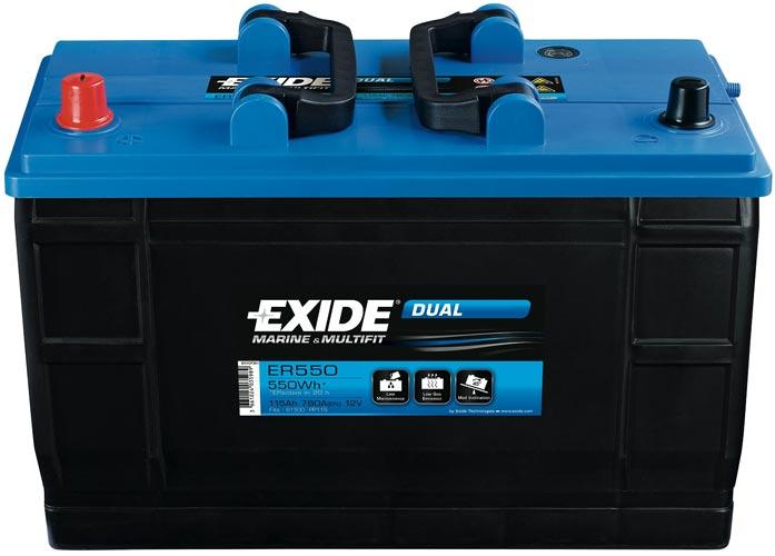 Аккумулятор EXIDE DUAL ER450 (95 A/H), 450WH, 650A (Лодочный)