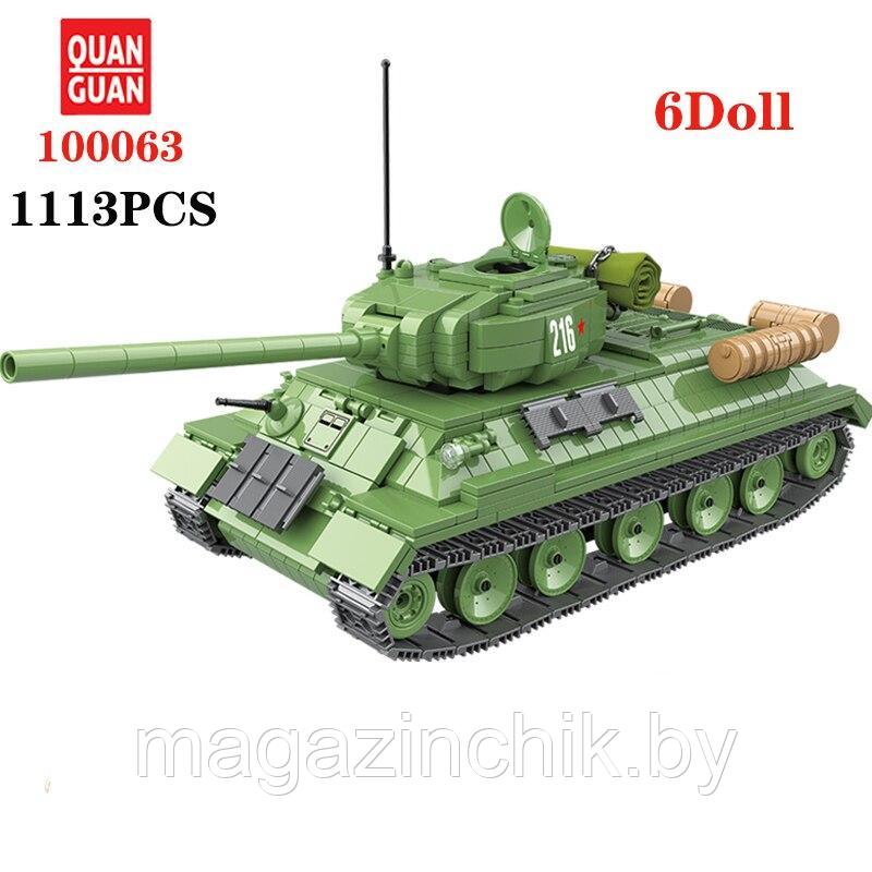 Конструктор Советский средний танк Т-34, 100063, 1113 дет., аналог LEGO (Лего) - фото 2 - id-p139970127