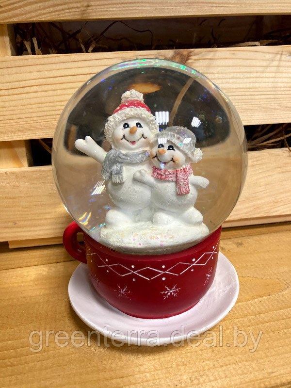 Снежный шар "Чашка со снеговиком" [530686] - фото 3 - id-p124556729