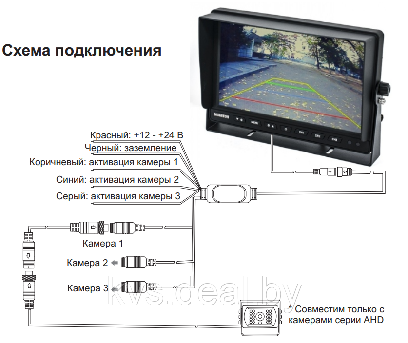 Цветной 10" TFT ЖК-дисплей для транспорта TS-1710-M - фото 4 - id-p139982731