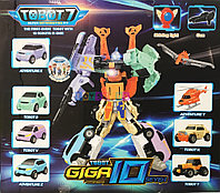 Q1905 Робот-трансформер Гига 10 Giga (7 тоботов + 2 героя + браслет), свет. звук, фото 1