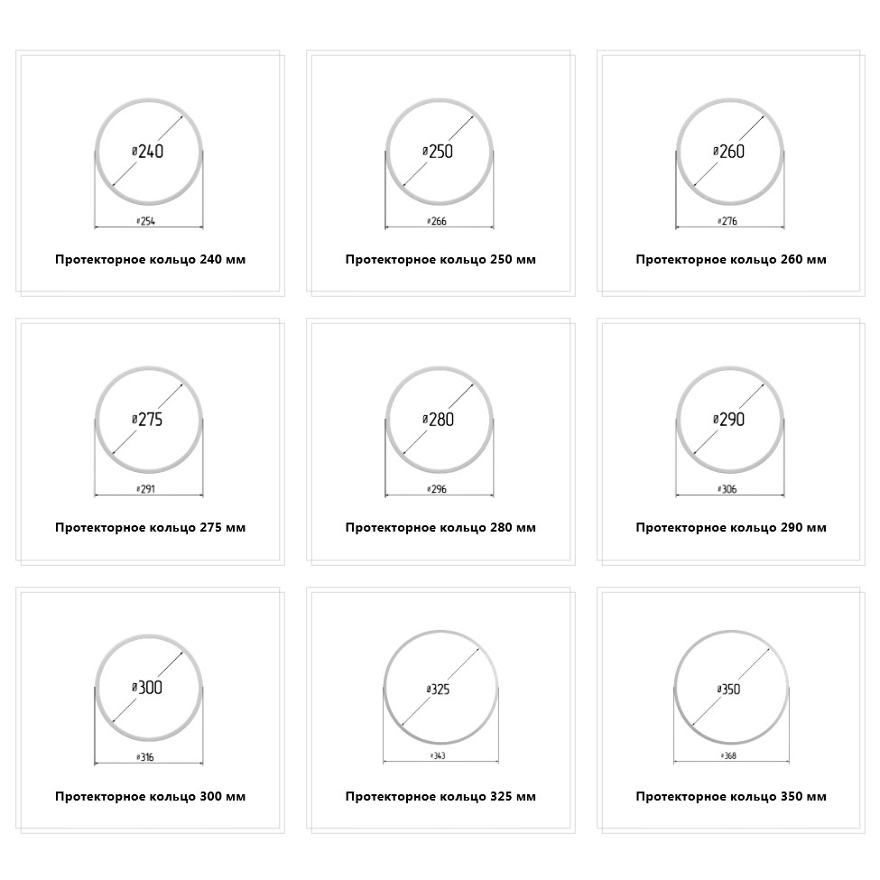 Кольцо под светильник, Ø (мм): 165, 170, 175, 180, 185, 190, 195, 200, 205 - фото 7 - id-p34385395