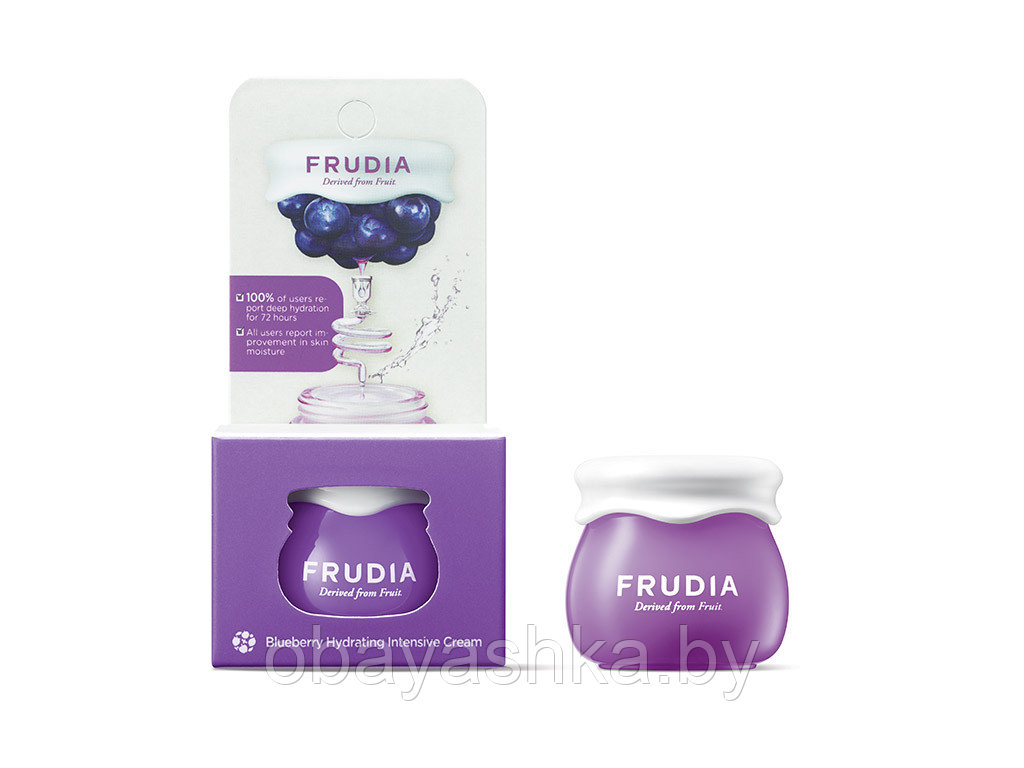 Миниатюра интенсивно увлажняющего крема с черникой - Frudia Blueberry Hydrating Intensive Cream,10гр - фото 1 - id-p140020560