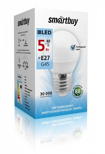 Светодиодная (LED) Лампа Smartbuy-G45-07W/4000/E27 - фото 1 - id-p139994054