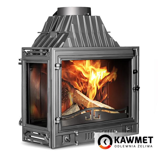 Чугунная топка Kawmet W3LB 16,7 кВт с дополнительным левым стеклом - фото 1 - id-p123300545