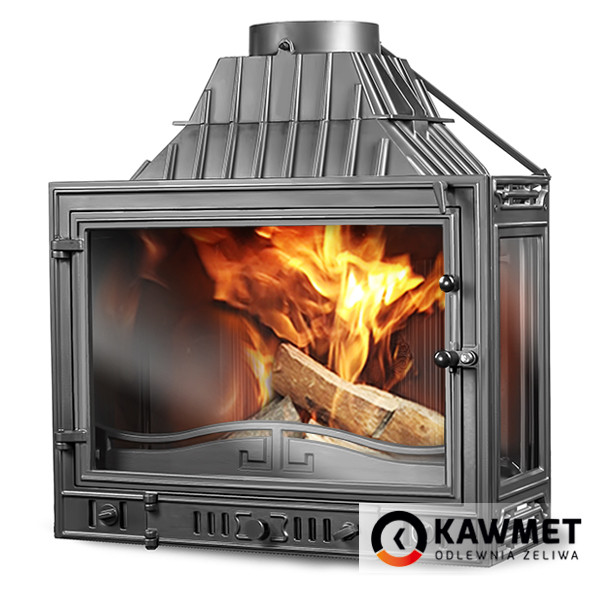 Чугунная топка Kawmet W3PB 16,7 кВт с дополнительным правым стеклом - фото 2 - id-p123303061