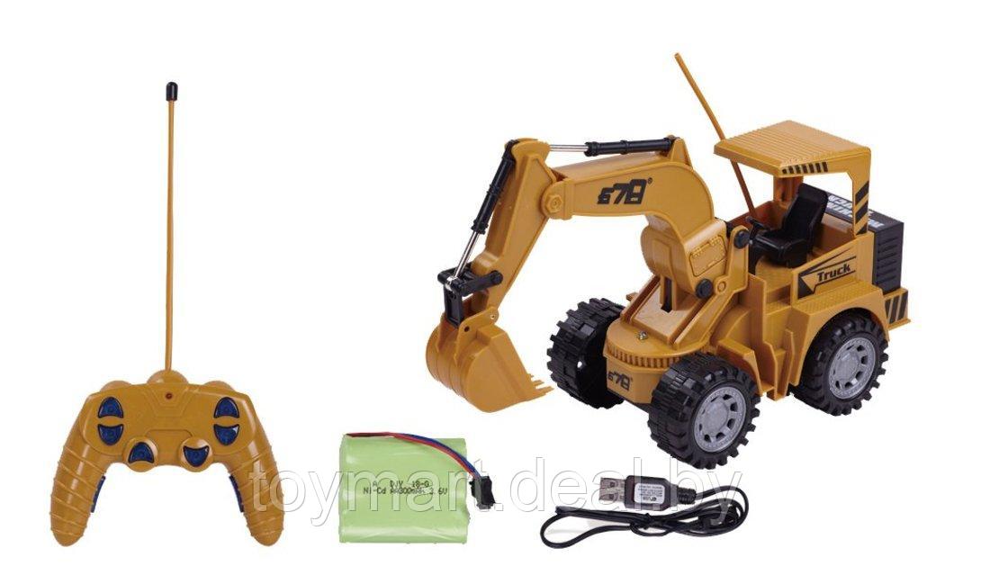 Трактор-экскаватор игрушка на пульте управления, 870492 - фото 3 - id-p140023488