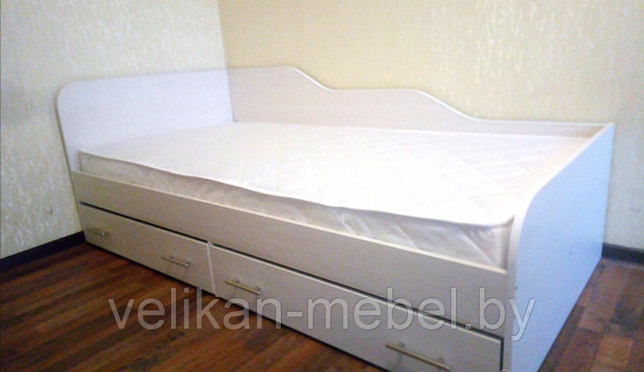 Кровать односпальная с ящиками " Волна-1" - фото 3 - id-p140023868