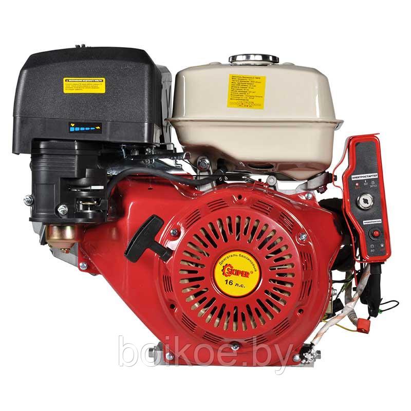 Двигатель бензиновый Skiper N190F/E(K) (электростартер, 16 л.с., вал 25 мм, шпонка) - фото 1 - id-p140067180