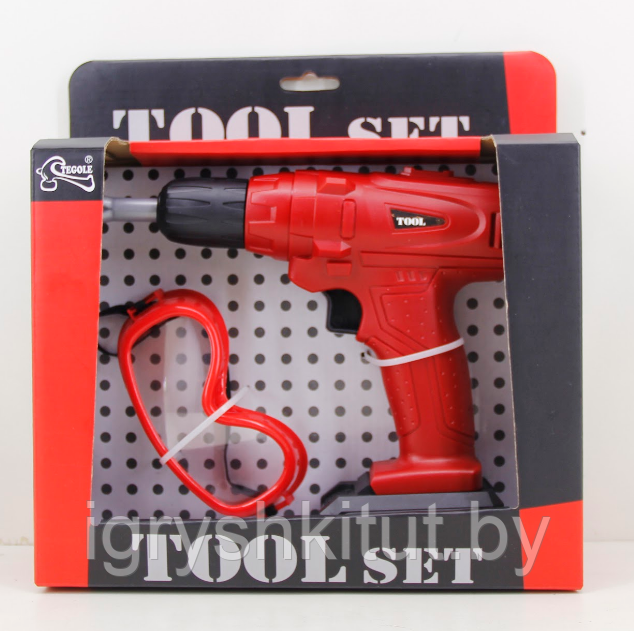 Игровой набор TOOL SET, дрель шуруповерт + очки, арт.T110D - фото 2 - id-p140074385