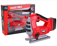 Лобзик игрушечный POWER TOOLS + линейка, работает от батареек, арт.T1406