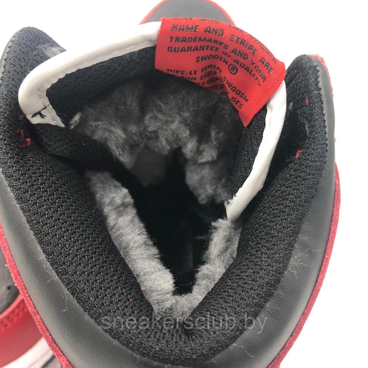 Кроссовки зимние Nike Jordan 1 женские / подростковые - фото 5 - id-p139860141