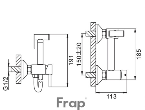 Смеситель с гигиеническим душем Frap F7503-5 - фото 3 - id-p140085578