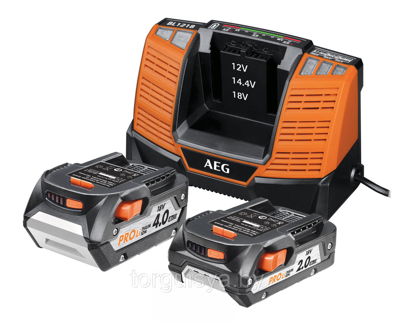Аккумулятор AEG SET LL18X02BL2 (2) с зарядным устройством (в сумке) - фото 1 - id-p115653647