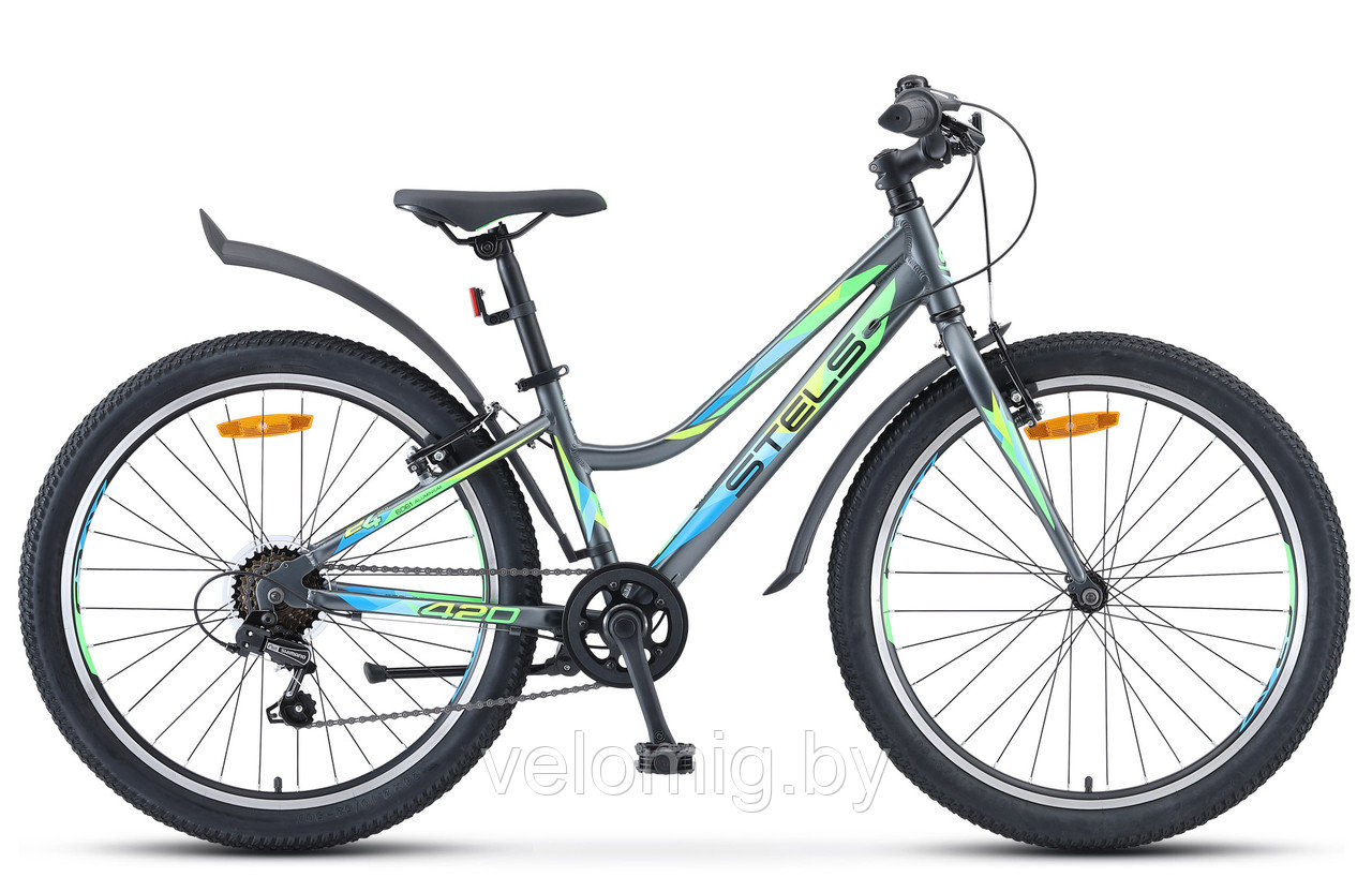 Велосипед горный подростковый Stels Navigator-420 V 24 V030 (2023)тёмно - синий,морская - волна, серый. - фото 2 - id-p140092940