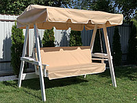 Качели садовые "ЭКО" (раскладные с тентом и матрасом серии ПРЕМИУМ)