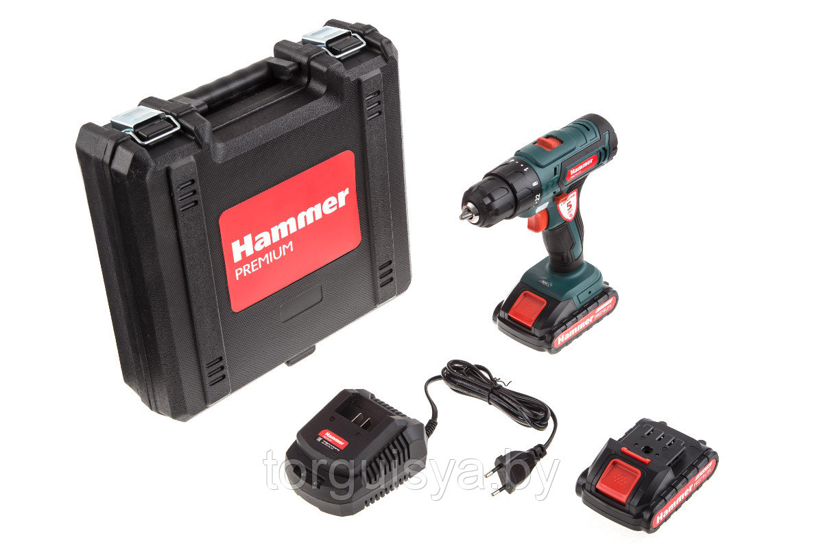 Дрель-шуруповерт аккумуляторная Hammer ACD143Li 2.0 PREMIUM - фото 1 - id-p114616553