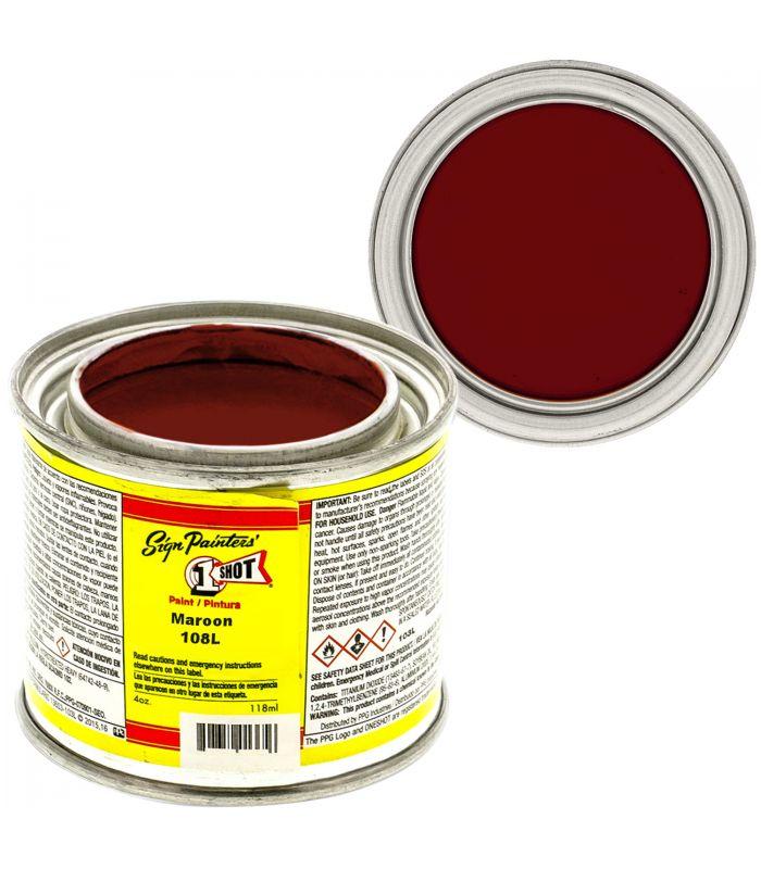 108-L Эмаль для пинстрайпинга 1 Shot Maroon, 118 мл