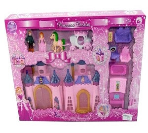 Кукольный дом "Princess castle" с мебелью, фигурками и аксессуарами, свет/звук, арт. B1111033  дж