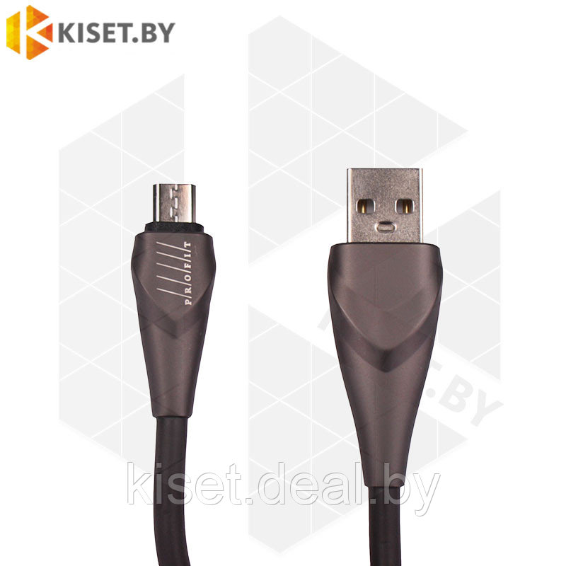 Кабель Profit QY-14 USB-microUSB 1.2m 4A черный - фото 1 - id-p140109881