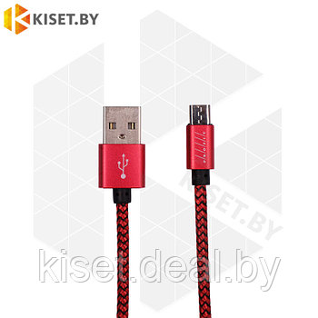 Кабель Profit QY-01 USB-microUSB 1m 2.4A красный