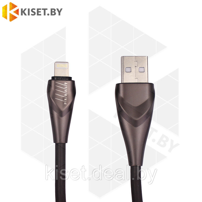 Кабель Profit QY-14 USB-Lightning 1.2m 4A черный - фото 1 - id-p140109890