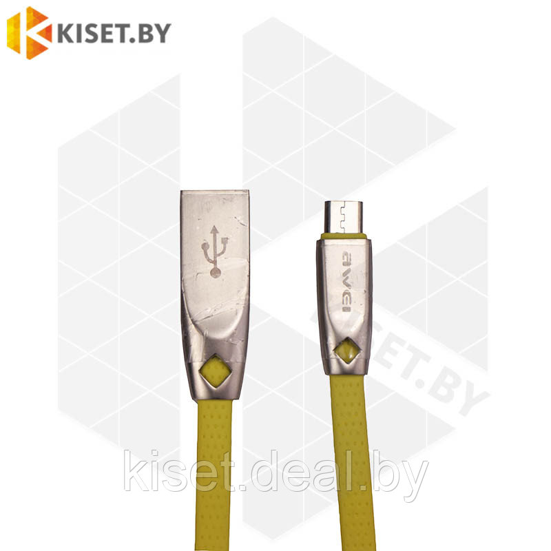 Кабель Awei CL-96 USB-microUSB 1m желтый - фото 1 - id-p134735736