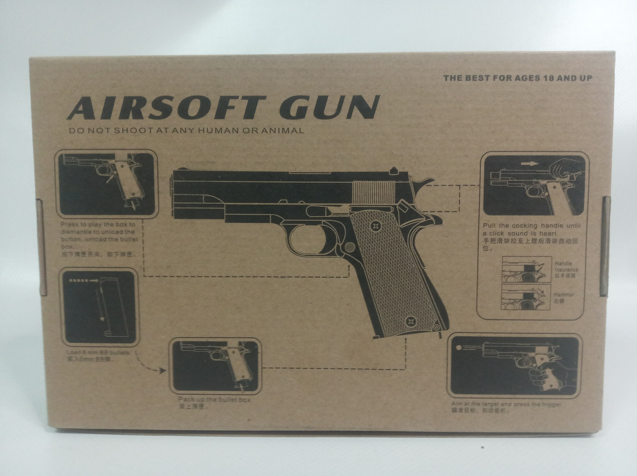 Пистолет игрушечный пневматический металлический Airsoft Gun С.8 - фото 2 - id-p140112797