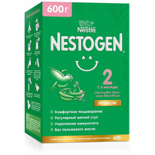 Смесь Nestle Nestogen 2 Premium молочная 600г - фото 1 - id-p131003607