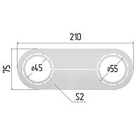 Обвод для труб Ø 45/55 мм