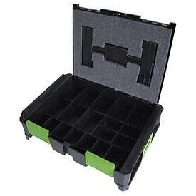 220628 Ящик-органайзер из ABS-пластика "SysCon S" со съемными лотками, 400x300x80 мм