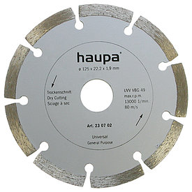 230704 Сегментный алмазный отрезной диск 150x22,2 мм, лазерная сварка (Haupa)