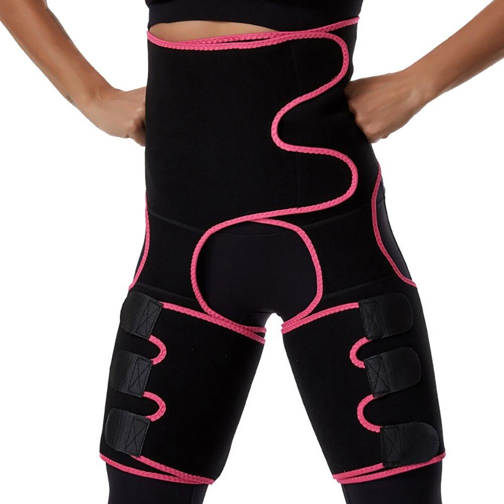 Женский утягивающий костюм из неопрена Waist Band костюм (Фитнес боди для похудения) L/Xl Черный с розовым