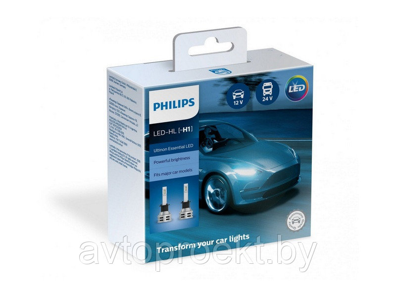 Комплект автомобильных ламп Philips LED-HL [~H1] 11258UE2X2 (2шт)