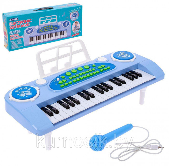Детский синтезатор пианино с микрофоном, (37 клавиш) (арт.328-03C) - фото 1 - id-p140159063