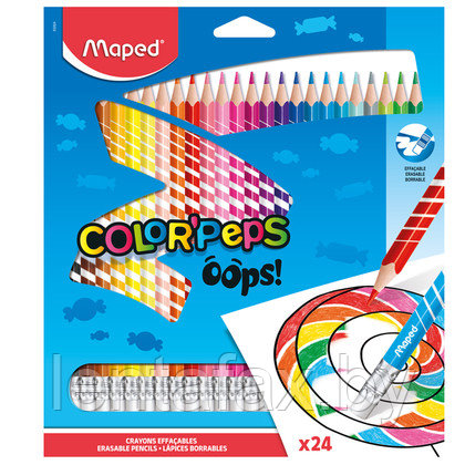 Цветные карандаши "Color' Peps Oops" 24 цв., Maped. ЦЕНА БЕЗ НДС
