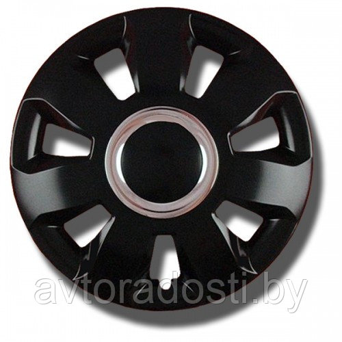 Колпаки на колеса Ares Black Chrome ring 16" (Jestic) - фото 1 - id-p123768181