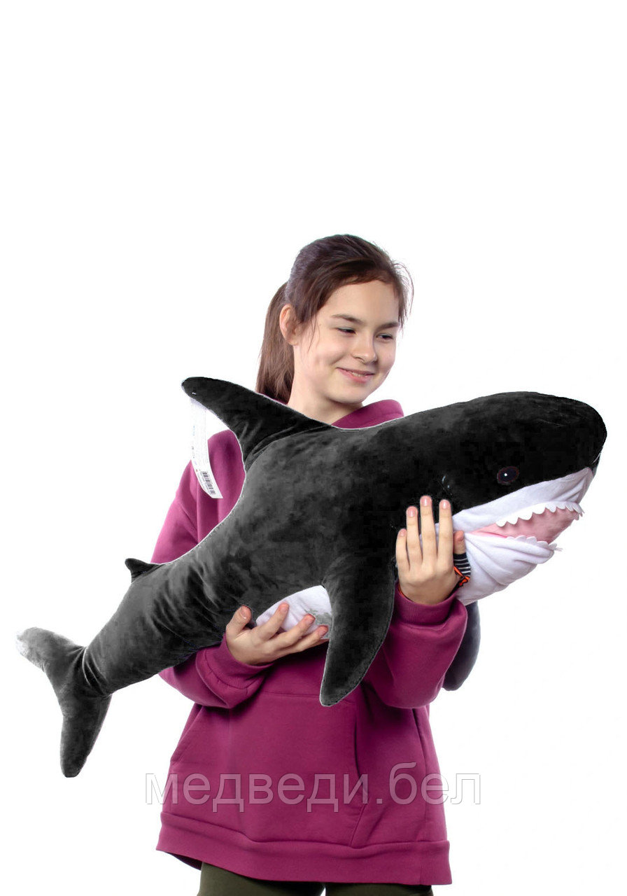 Мягкая игрушка Акула 100 см Черная