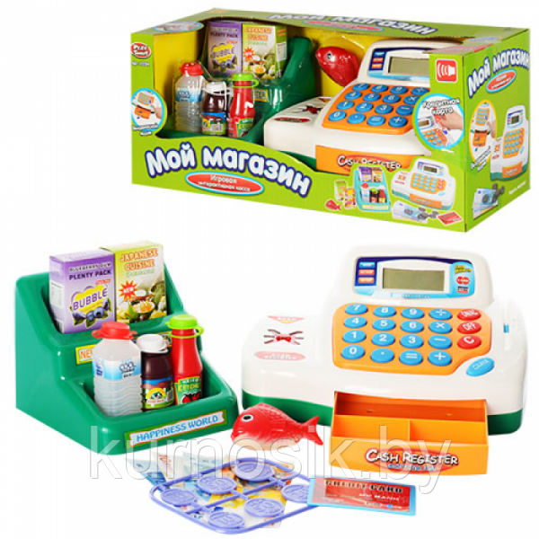 Игровая интерактивная касса Cash Register "Мой Магазин" свет, звук (арт.7254) - фото 1 - id-p140162578