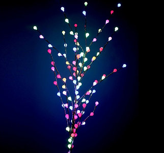 Дерево светящееся Новогодняя сакура 145 см Led 60 220V,  МУЛЬТИ цвета Шарики