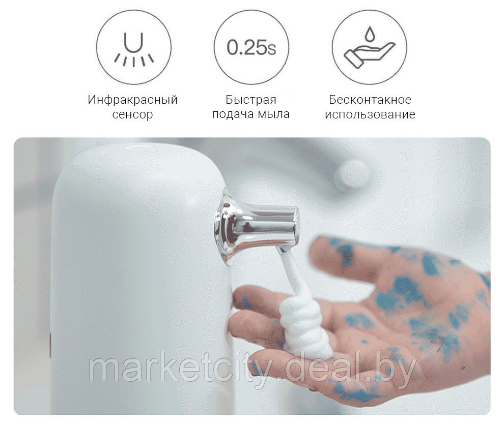 Сенсорный дозатор для жидкого мыла диспенсер Xiaomi Enchen COCO Hand Washer Белый - фото 6 - id-p140164591