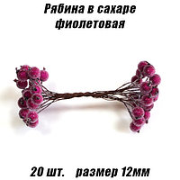 Рябина в сахаре 12мм. Фиолетовая