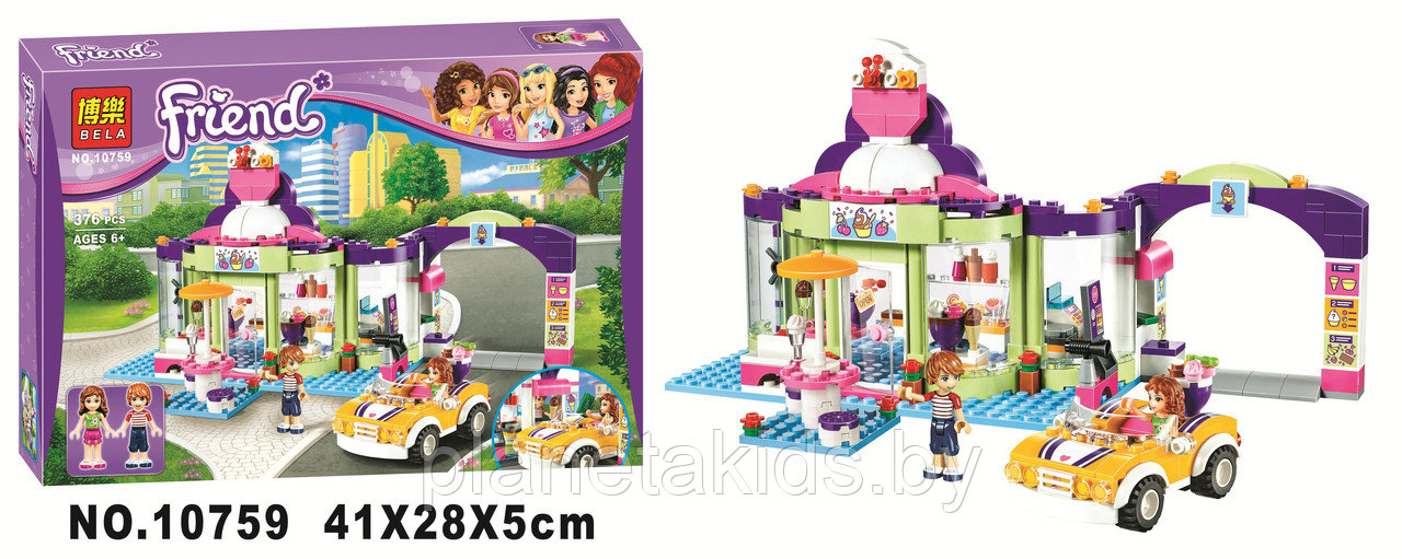 Конструктор Bela Friends "Магазин замороженных йогуртов" 10759, 376 деталей, аналог Lego Friends 41320 - фото 1 - id-p140176729