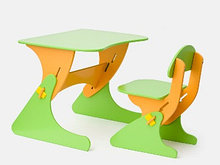 Столик со стульчиком «Буслик» Столики Детям салатово-оранжевый