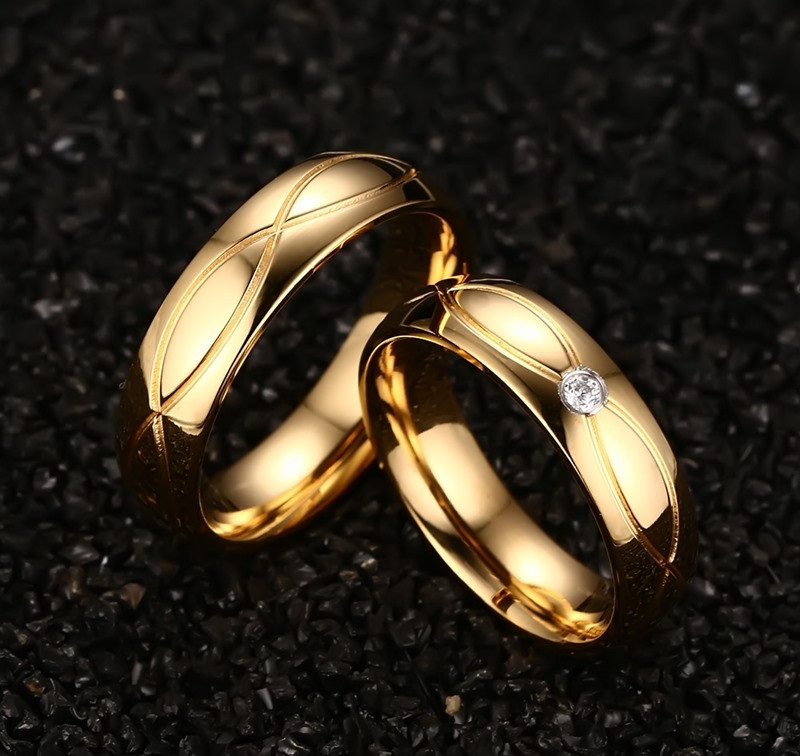 Парные кольца для влюбленных со знаком бесконечности "Неразлучная пара 147" - фото 1 - id-p140198261