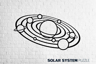 Солнечная система. Деревянный пазл для интерьера EWA, фото 3