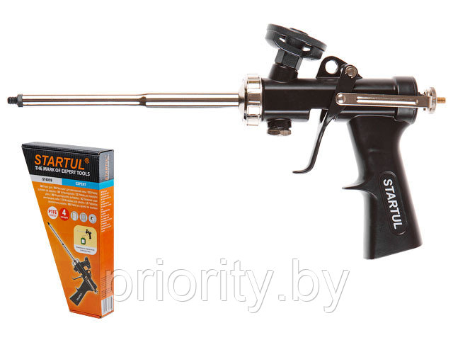Пистолет для монтажной пены STARTUL EXPERT (ST4059) (в комплекте 4 насадки) - фото 1 - id-p140216963